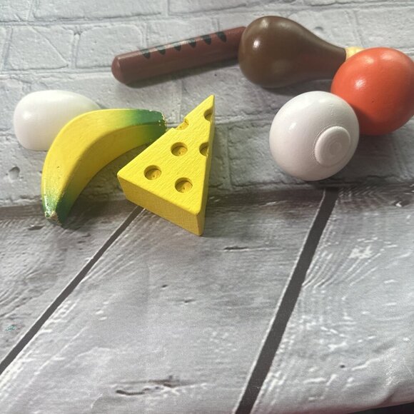 Melissa And Doug Play Food Lot Wooden Wood Pretend Play Cooking Educational Toys - Picture 5 of 12